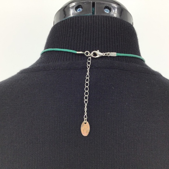 Beaded Mother-of-Pearl Fixed Pendant Necklace - Picture 3 of 16